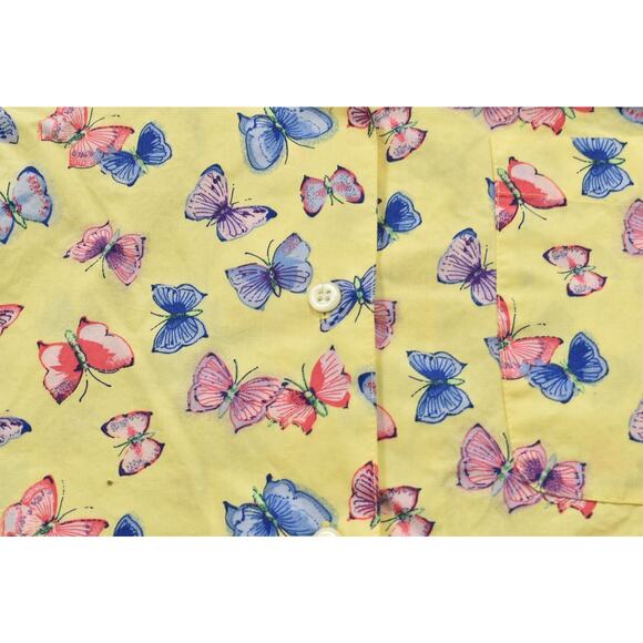 Karen Scott Women's Plus Size 1X Butterfly Print Short Sleeve Button Shirt - Picture 5 of 8